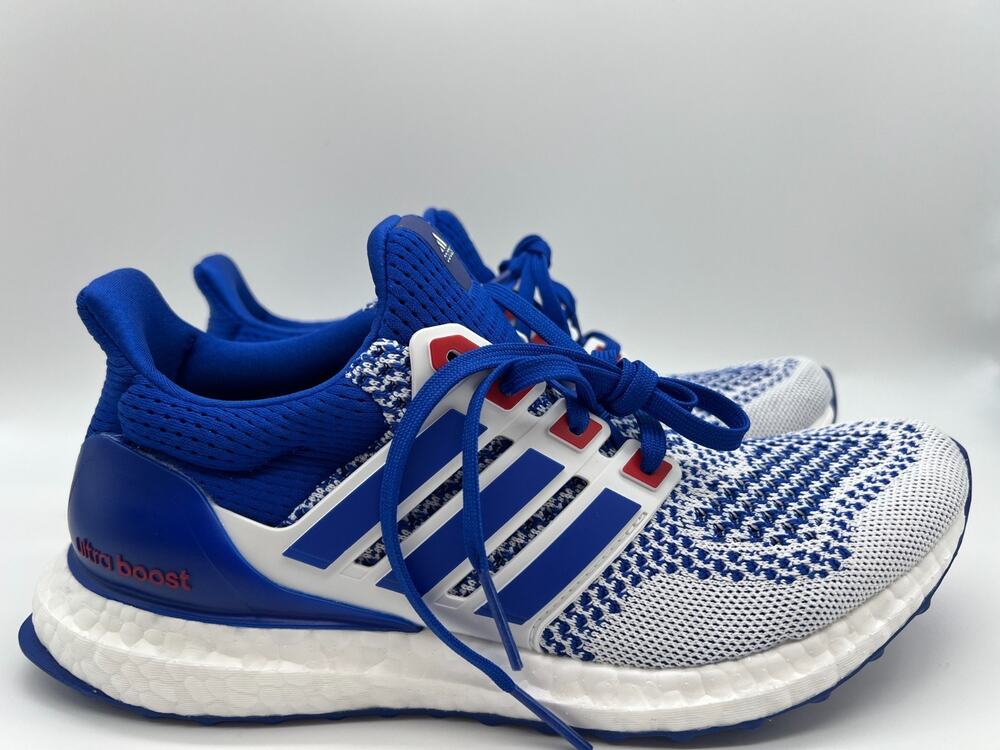adidas Ultraboost 1.0 Cloud White Royal Blue Running Shoes IH3018 Men's Size 7.5